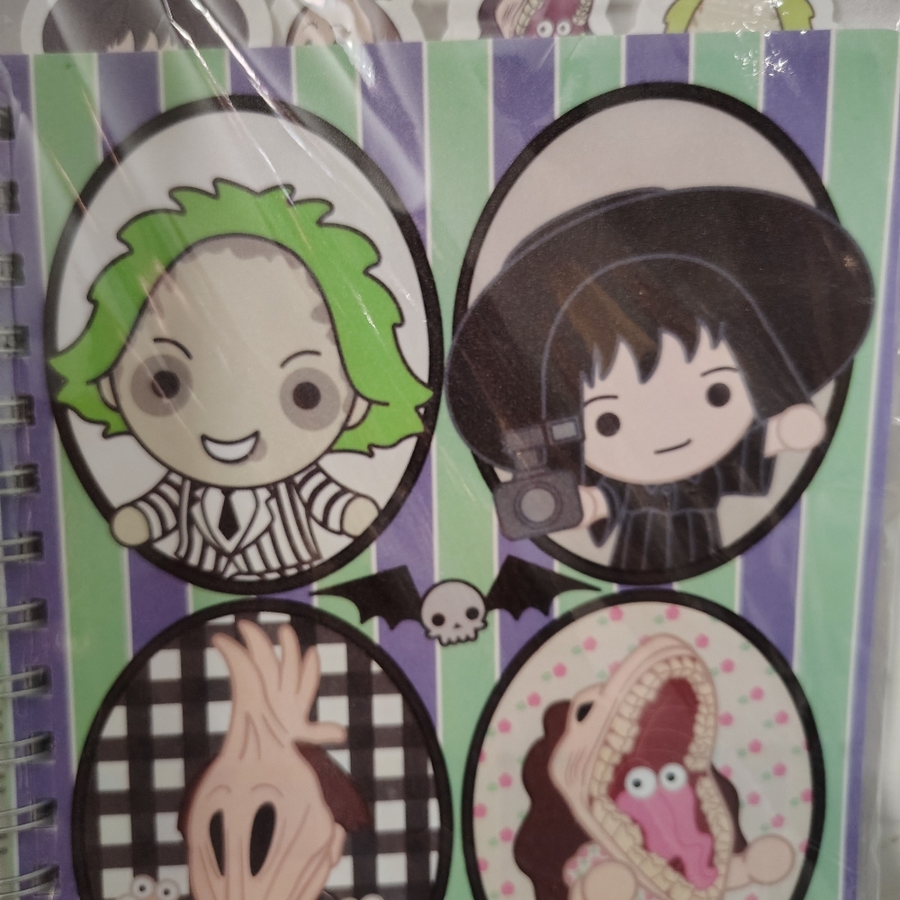 🪲NWT Beetlejuice Vinyl Covered Spiral Journal w/ Vinyl Separators - Picture 4 of 16